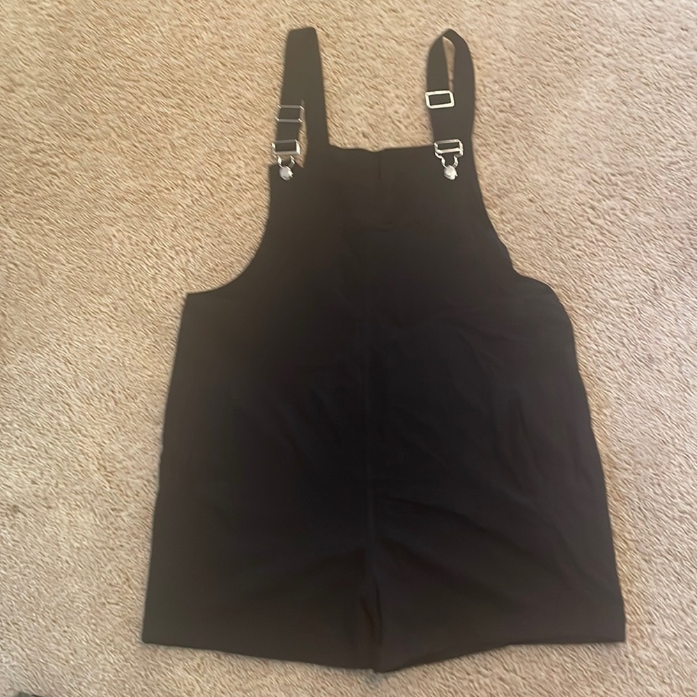 Women's Cotton Linen Short Overalls Cute Bib Shortalls Rompers with Pockets